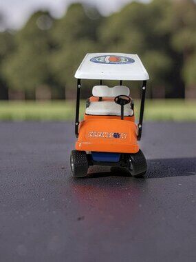 Vintage CMV Clemson University 100yrs 1896-1996 Football Die Cast Golf Cart Bank